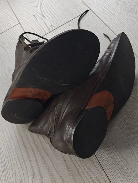 Cydwoq Handmade Leather Lace-Up Boots – Brown Cap Toe – EU 37 / US 6.5–7 + Canva - Picture 6 of 7